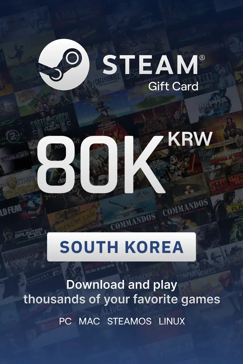 Buy Steam Wallet 80000 KRW Gift Card (South Korea) - Digital Key