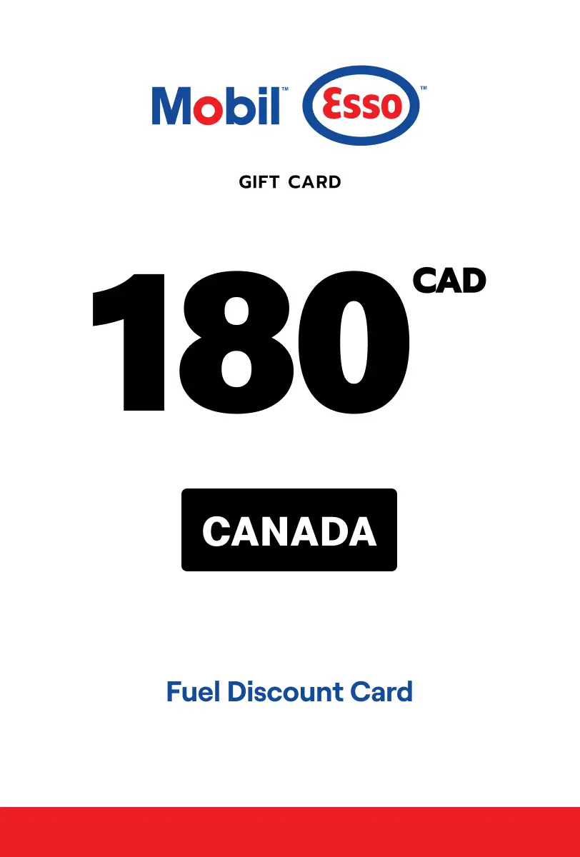 Esso and Mobil Fuel Discount Card 180 CAD Gift Card (Canada) - Digital Key