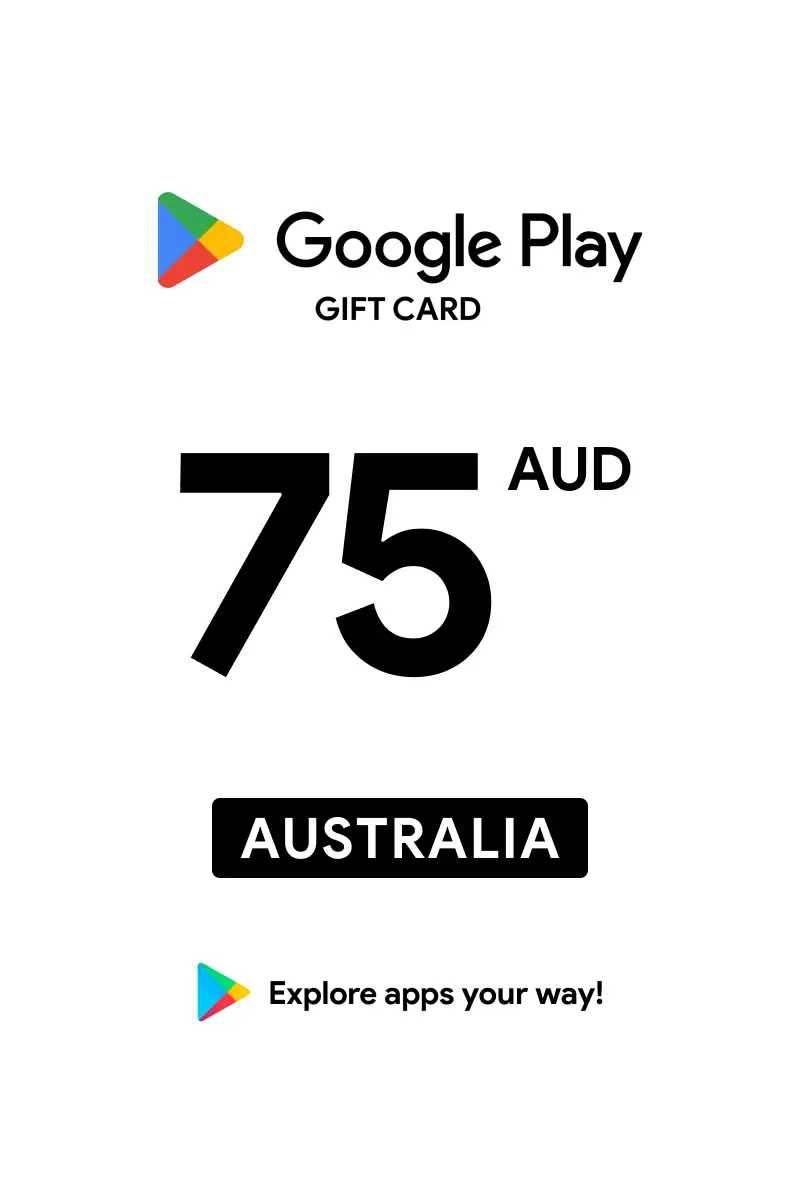 Google Play 75 AUD Gift Card (Australia) - Digital Key