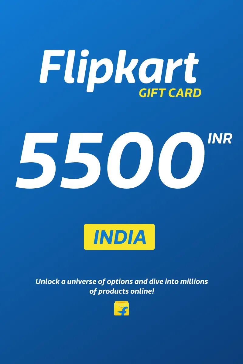 Flipkart 5500 INR Gift Card (India) - Digital Key