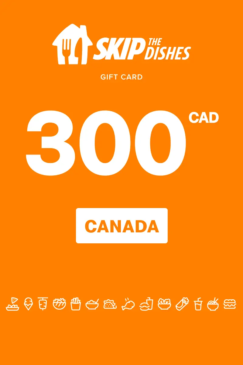 SkipTheDishes 300 CAD Gift Card (Canada) - Digital Key
