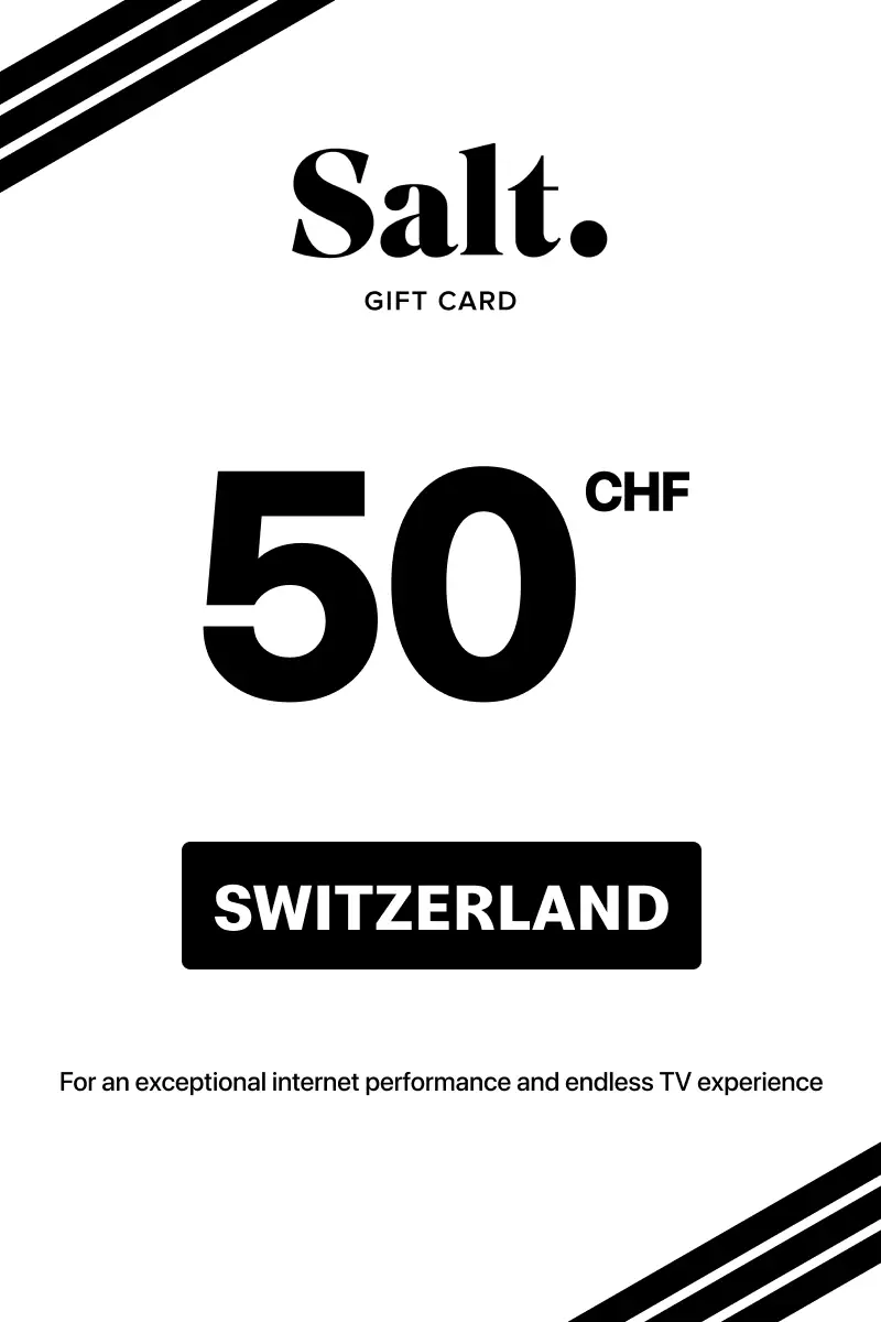 Salt. Mobile 50 CHF Gift Card (Switzerland) - Digital Key