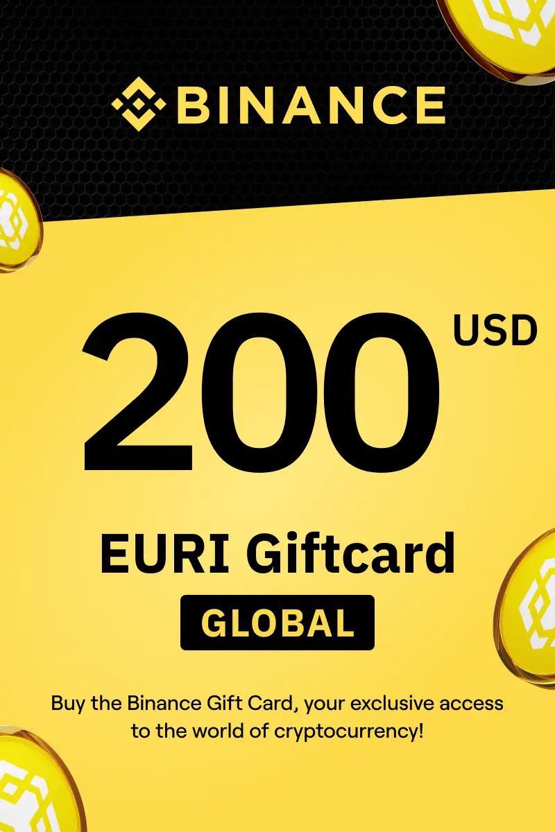 Binance (EURI) 200 USD Gift Card (Global) - Digital Key