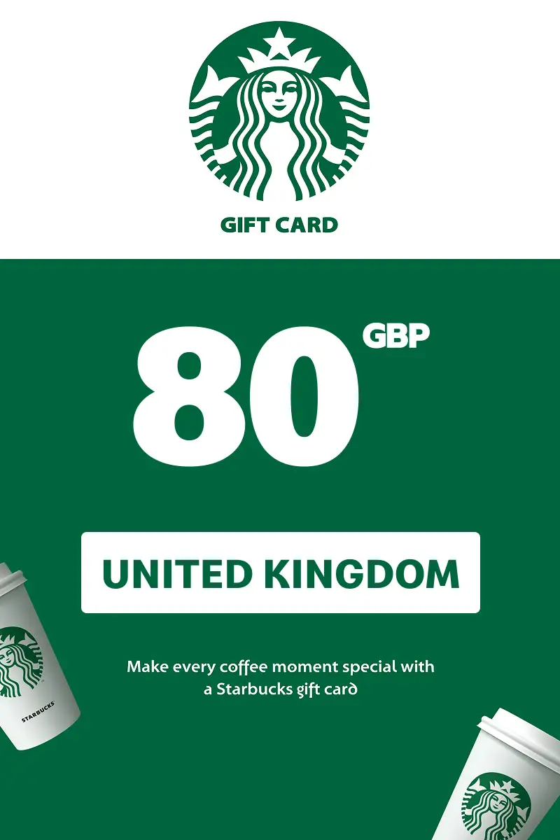 Starbucks 80 GBP Gift Card (United Kingdom) - Digital Key