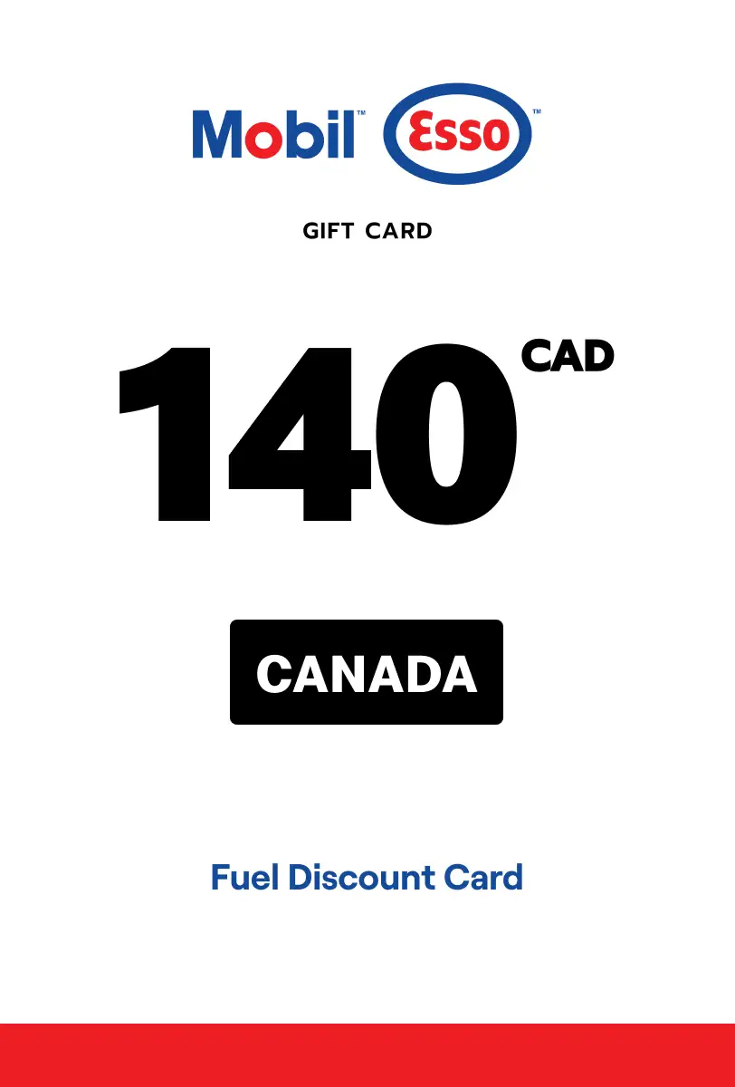 Esso and Mobil Fuel Discount Card 140 CAD Gift Card (Canada) - Digital Key