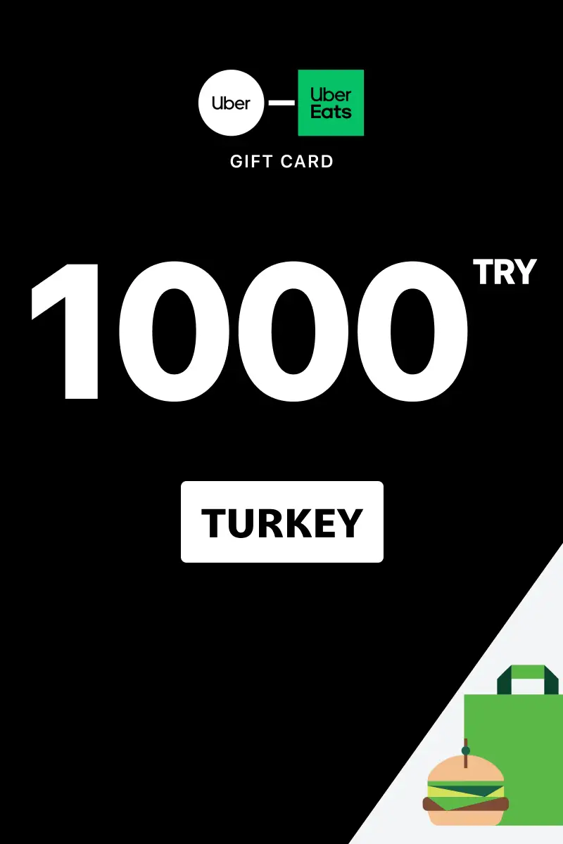 Uber Rides and Uber Eats 1000 TRY Gift Card (Turkey) - Digital Key