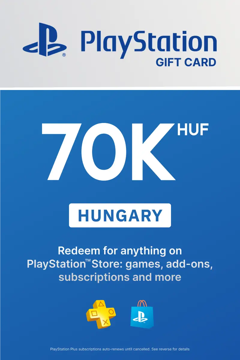 PlayStation Store 70000 HUF Gift Card (Hungary) - Digital Key
