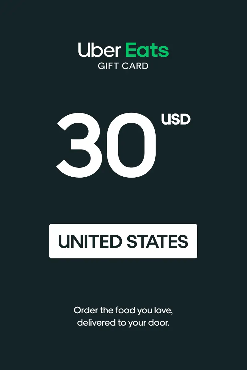 Uber Eats 30 USD Gift Card (United States) - Digital Key