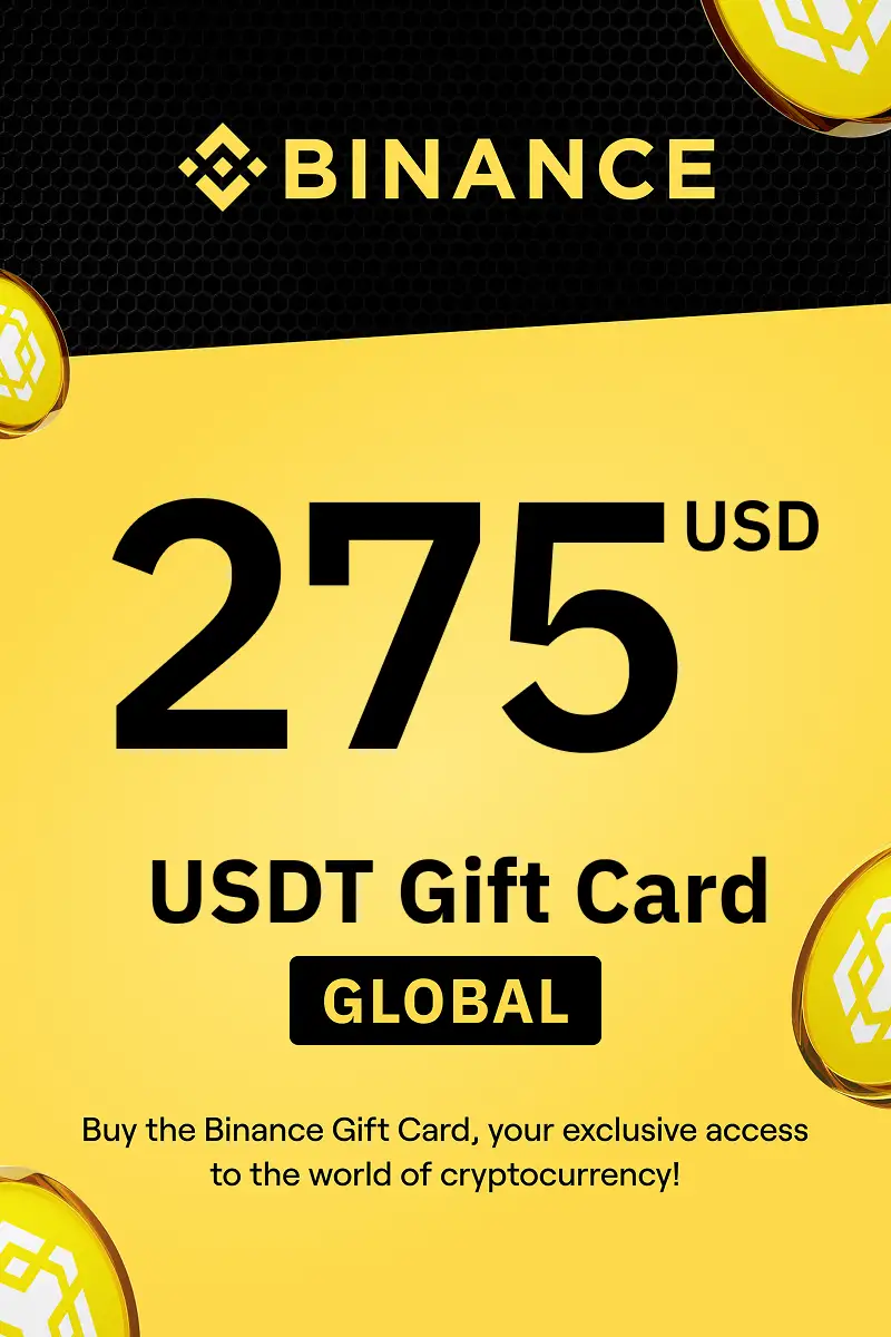 Binance (USDT) 275 USD Gift Card (Global) - Digital Key