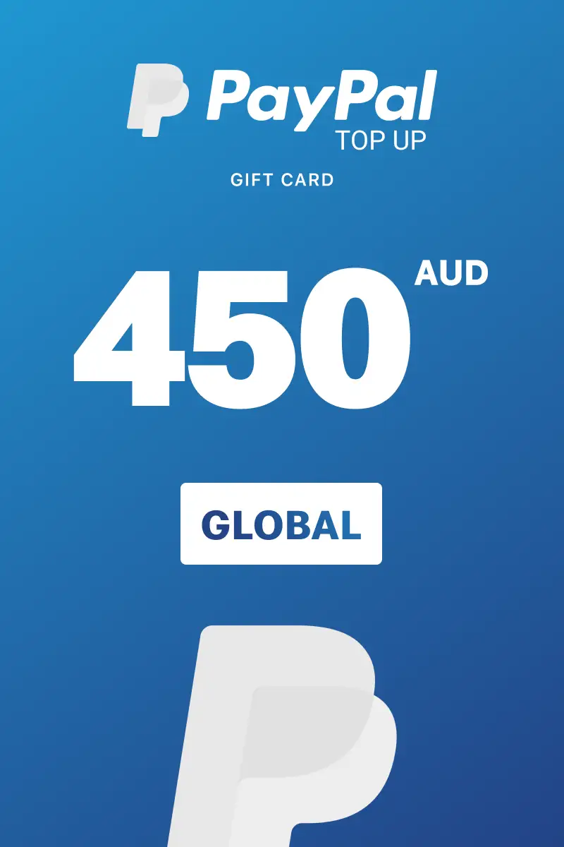 PayPal Instant Top Up 450 AUD Gift Card (Global) - Digital Key