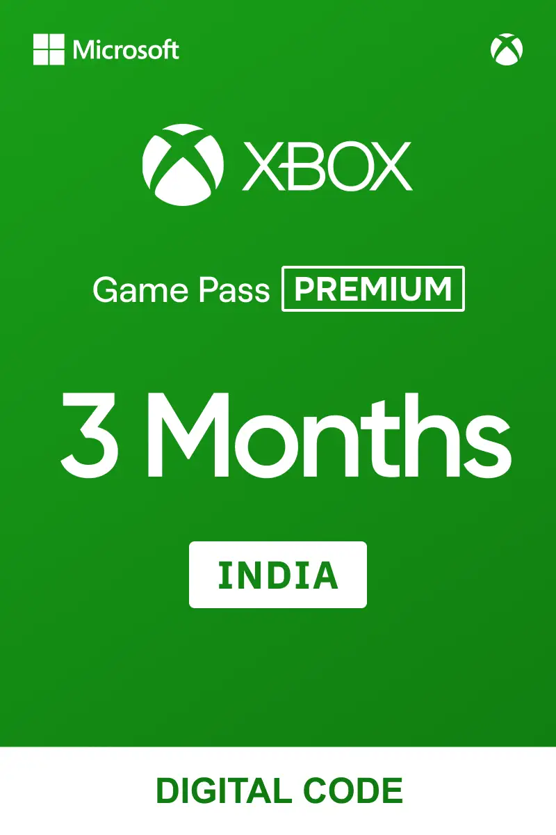 Xbox Game Pass (Premium) 3 Months (India) - Xbox Live - Digital Key