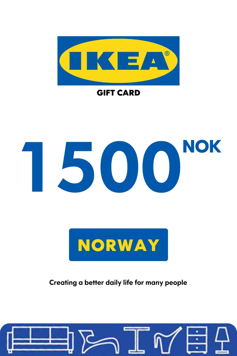 IKEA 1500 NOK Gift Card (Norway) - Digital Key