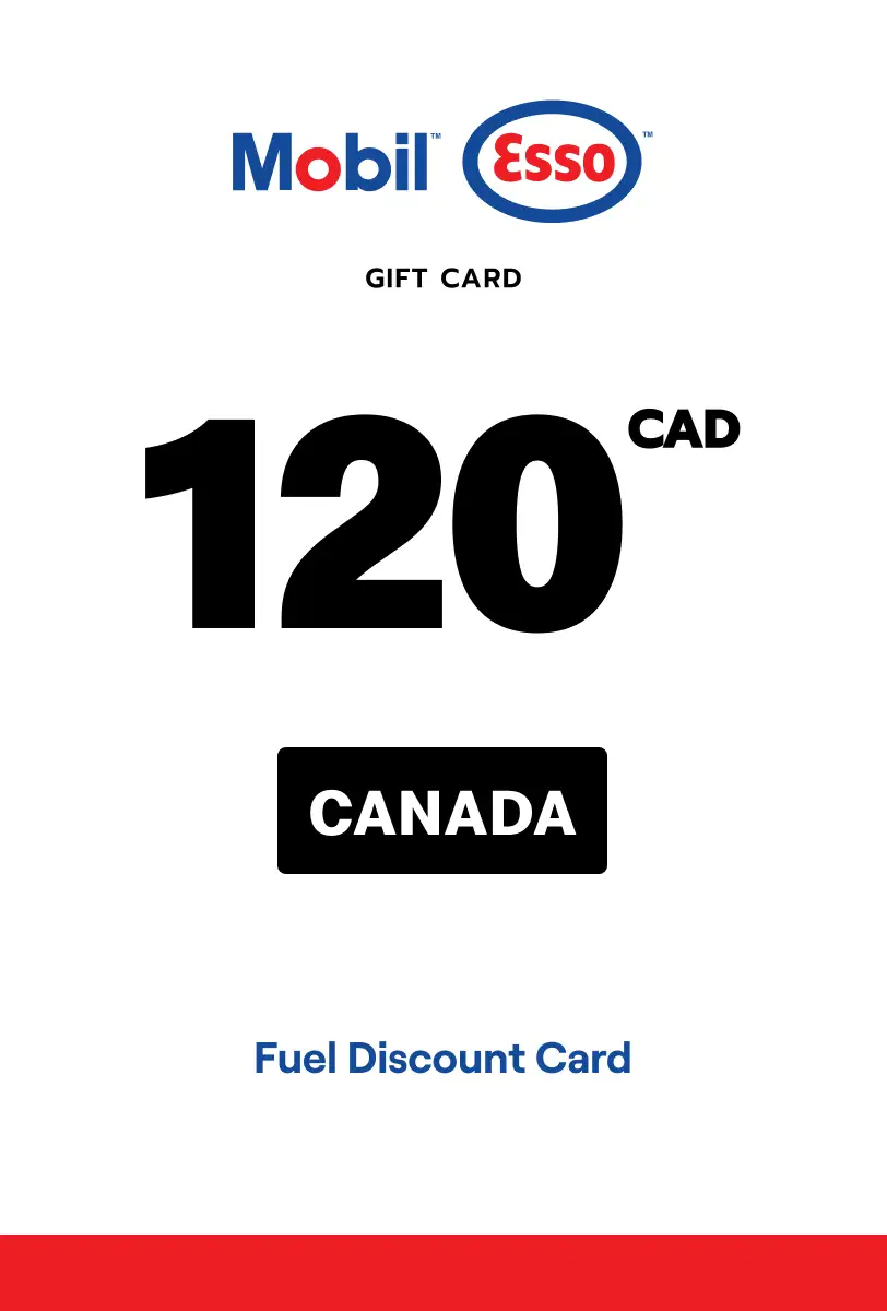 Esso and Mobil Fuel Discount Card 120 CAD Gift Card (Canada) - Digital Key