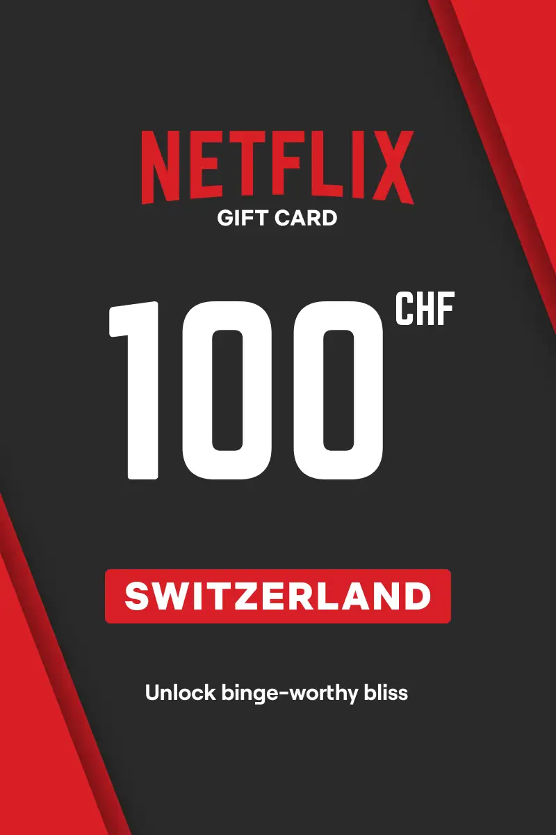 Netflix 100 CHF Gift Card (Switzerland) - Digital Key