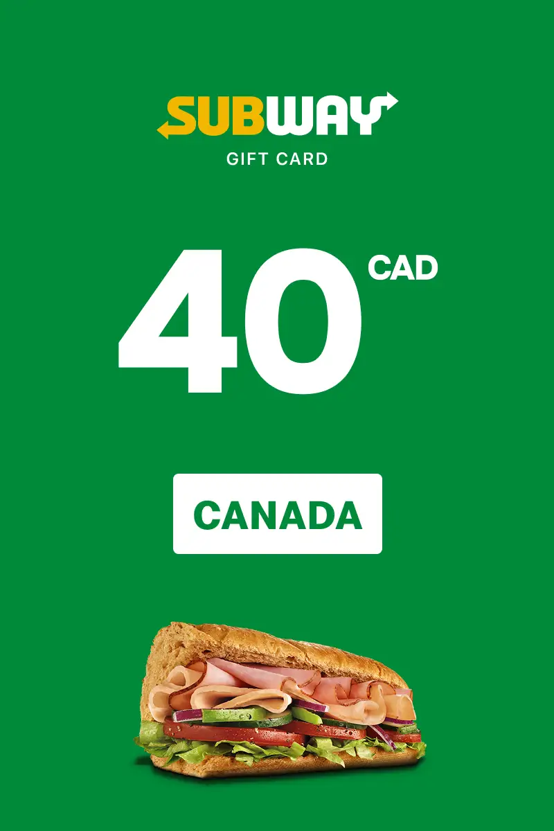 Subway 40 CAD Gift Card (Canada) - Digital Key