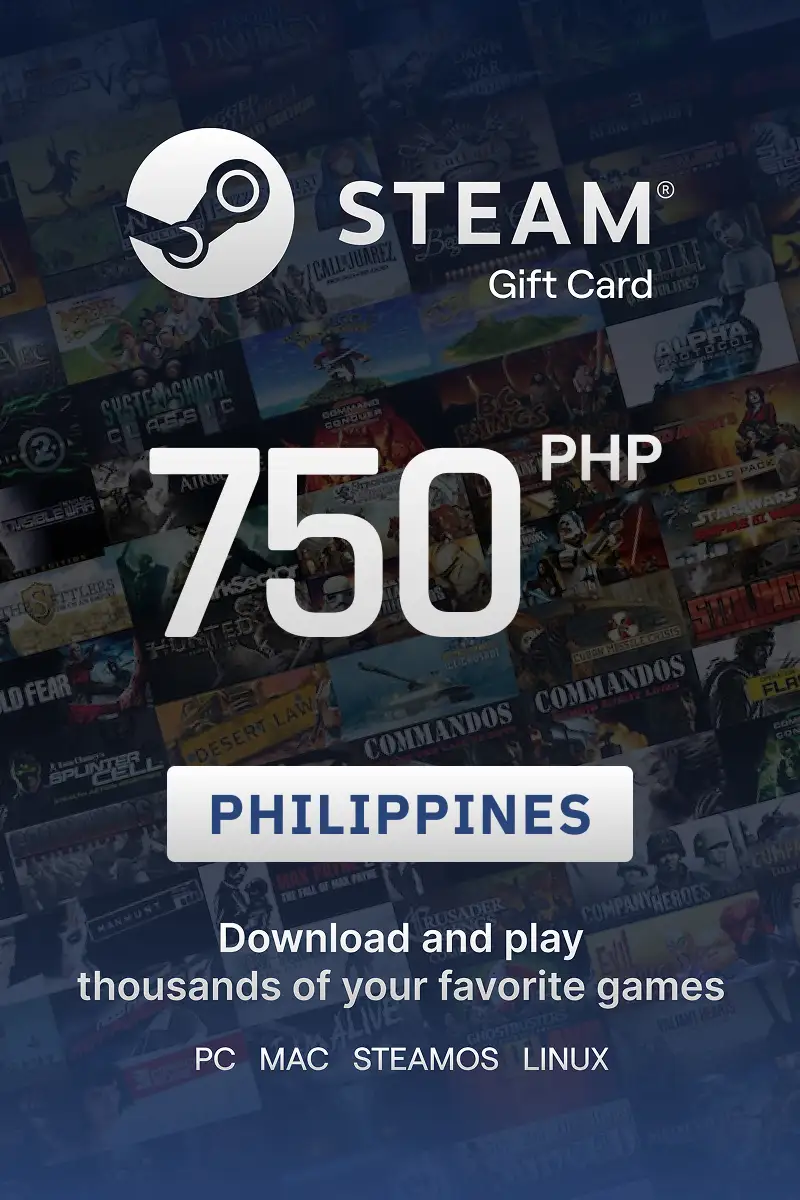 Steam Wallet 750 PHP Gift Card (Philippines) - Digital Key