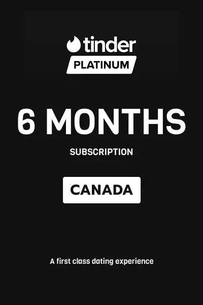 Tinder Platinum 6 Months Subscription (Canada) - Digital Key