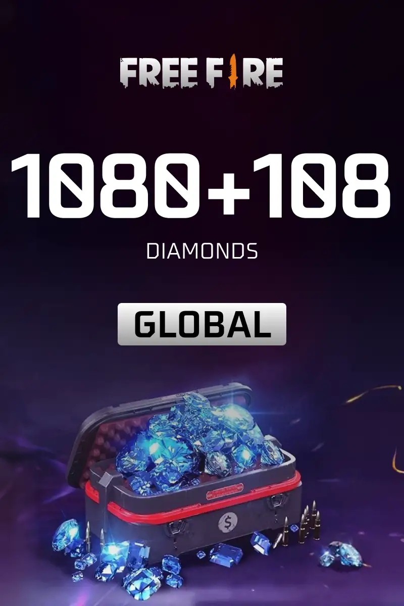 Garena Free Fire - 1080 + 108 Diamonds (Global) - Digital Key
