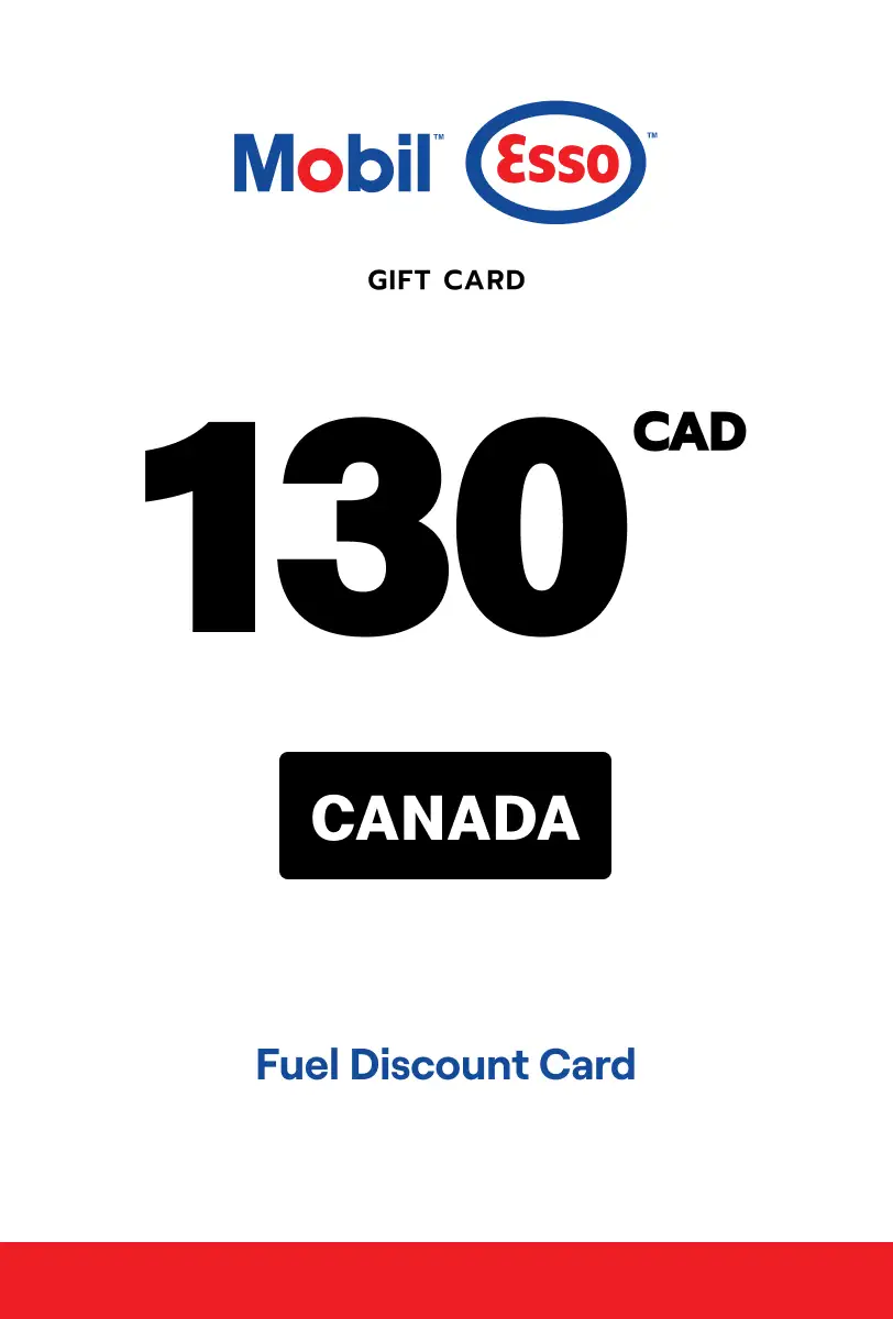 Esso and Mobil Fuel Discount Card 130 CAD Gift Card (Canada) - Digital Key