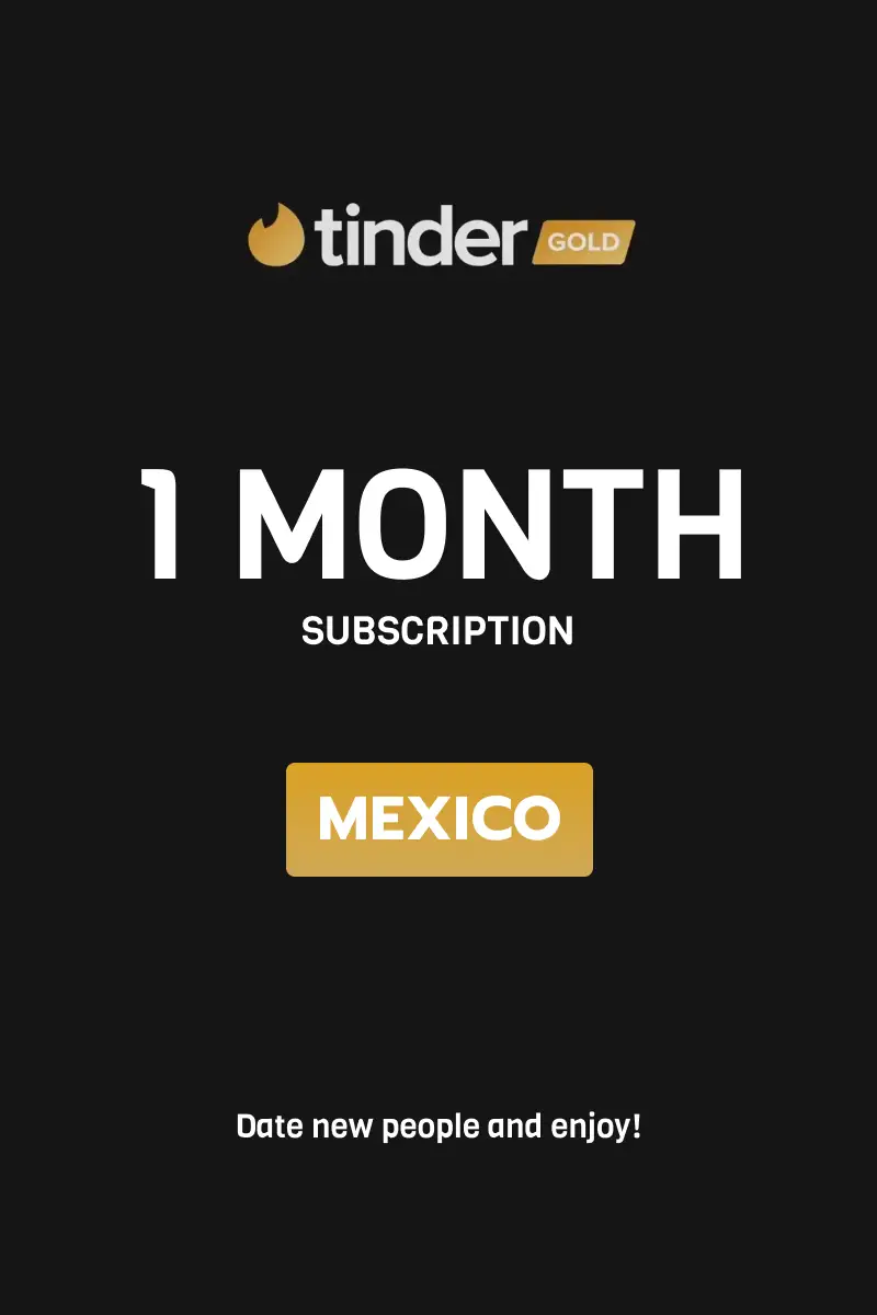Tinder Gold 1 Month Subscription (Mexico) - Digital Key