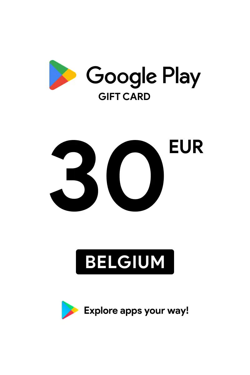 Google Play 30 EUR Gift Card (Belgium) - Digital Key