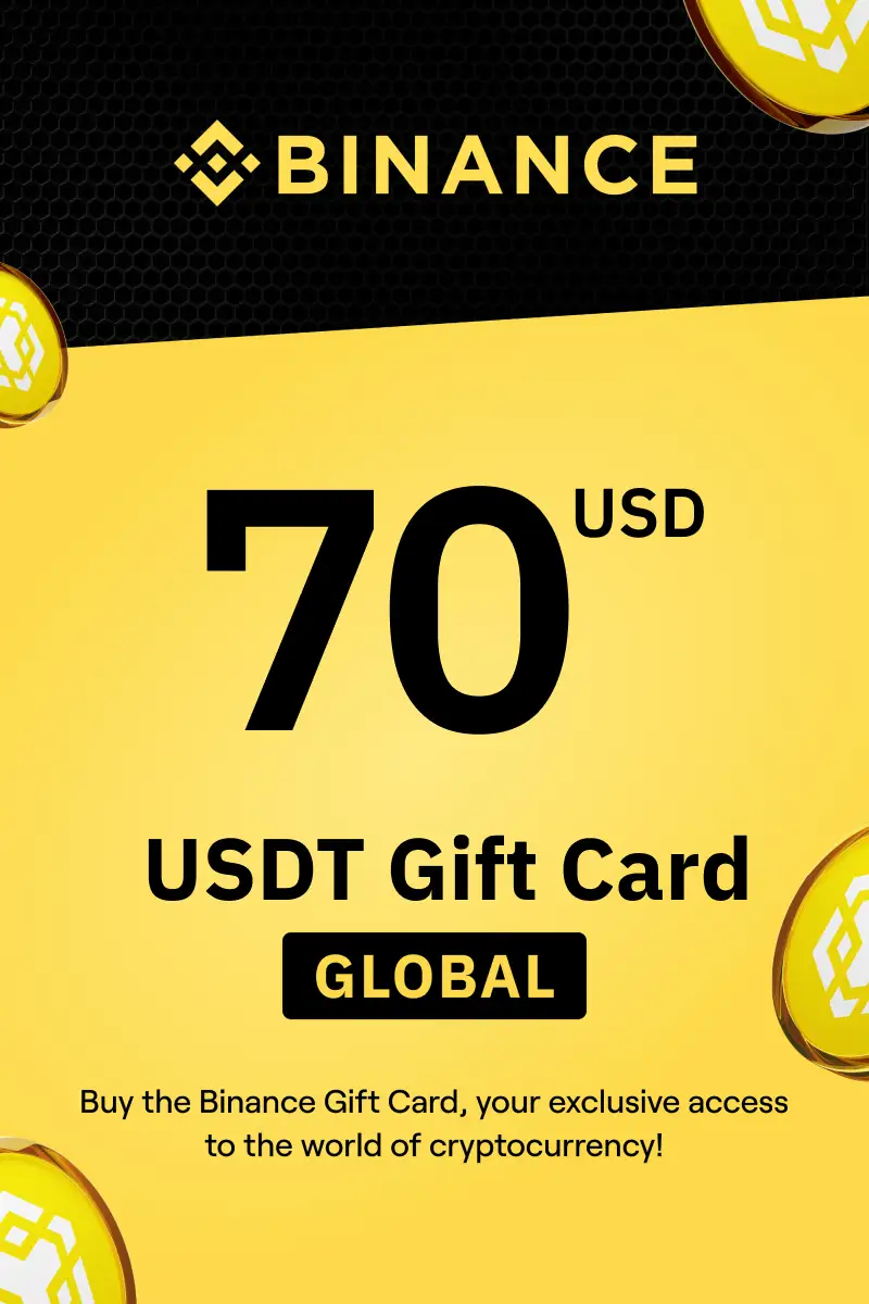 Binance (USDT) 70 USD Gift Card (Global) Digital Key