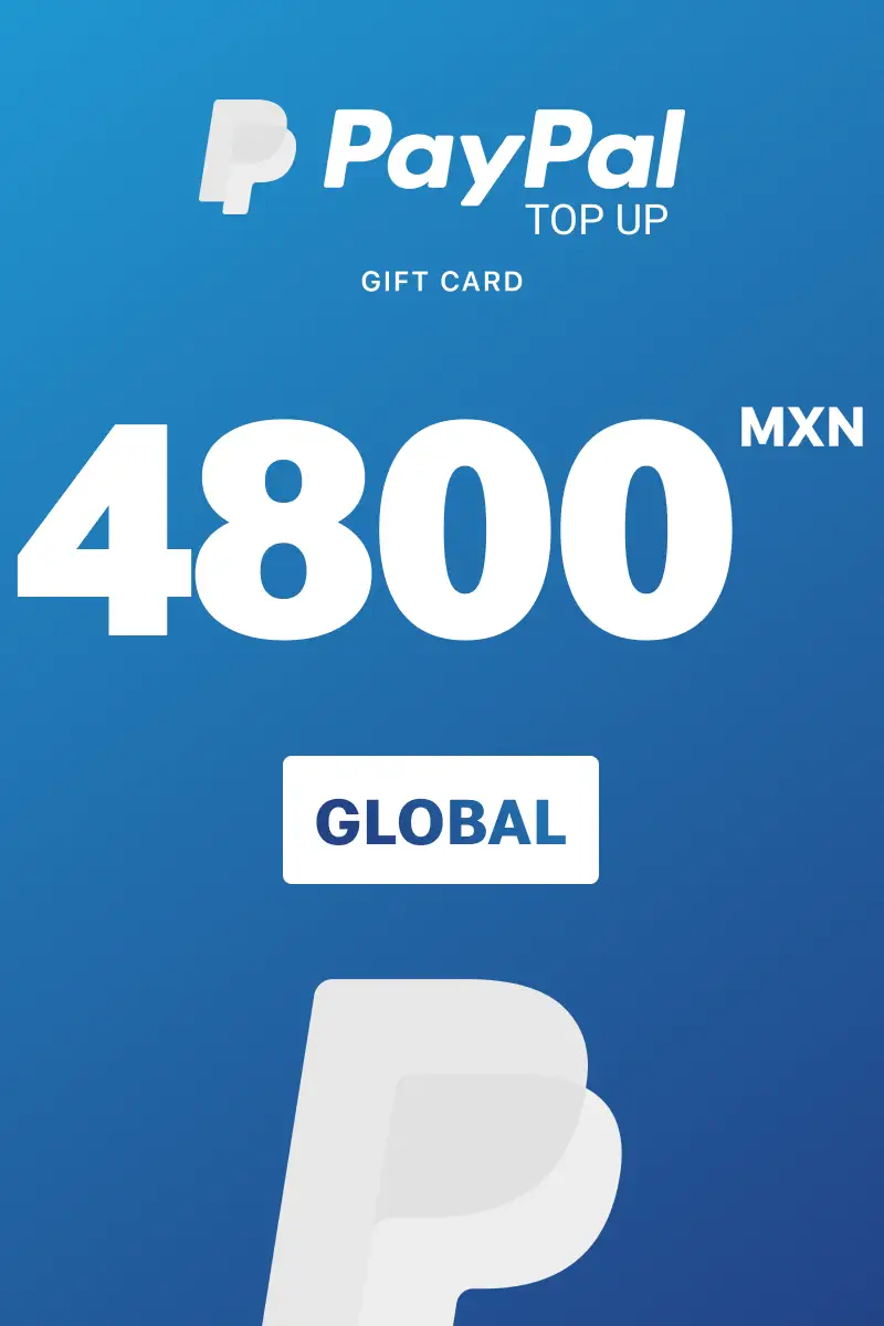 PayPal Instant Top Up 4800 MXN Gift Card (Global) - Digital Key