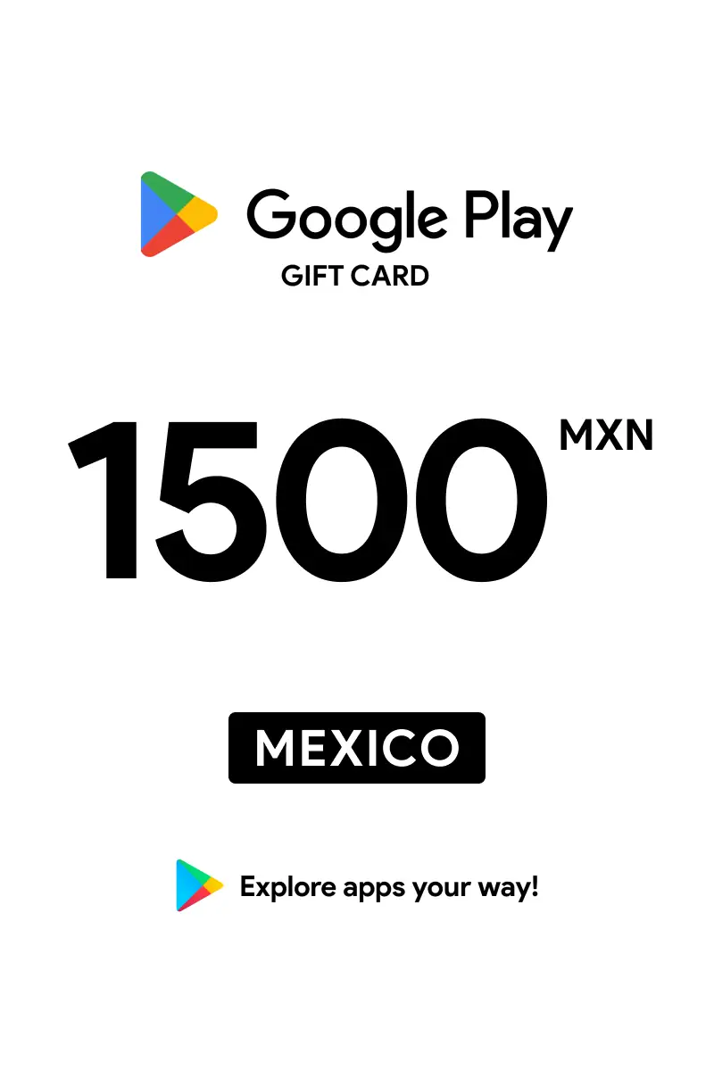 Google Play 1500 MXN Gift Card (Mexico) - Digital Key
