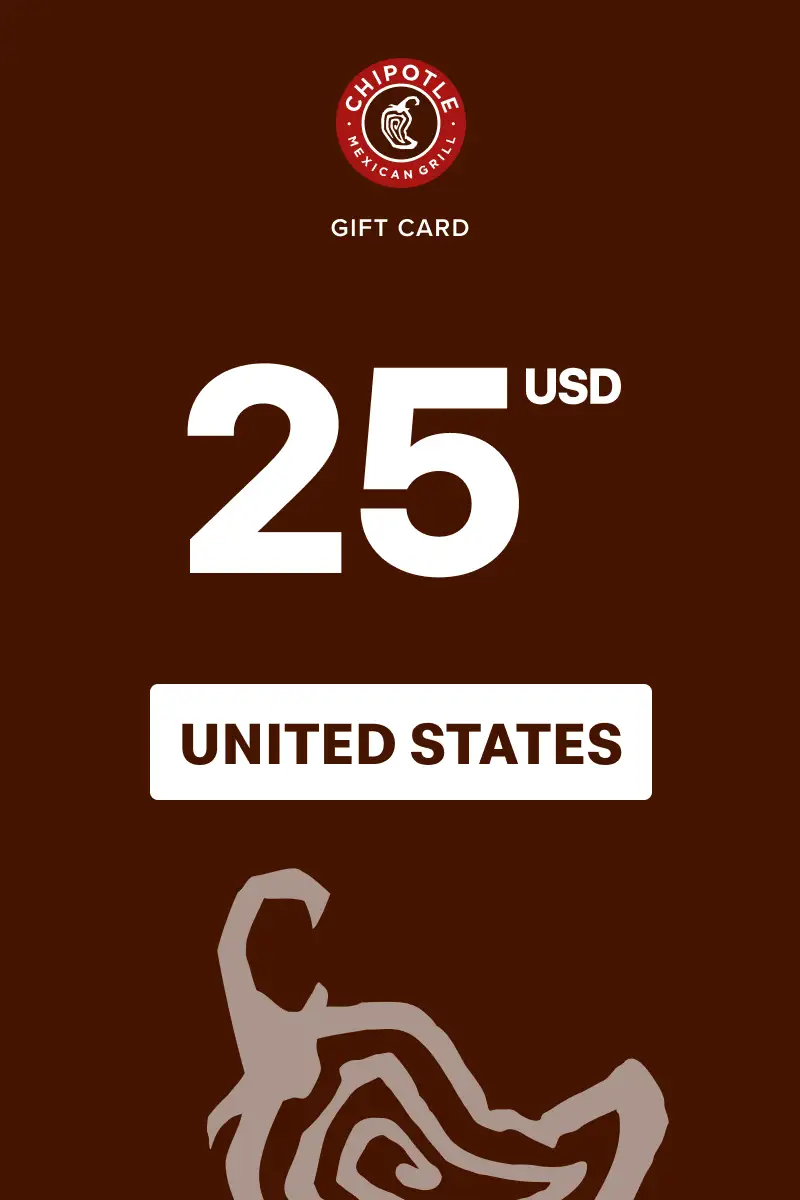 Chipotle 25 USD Gift Card (United States) - Digital Key