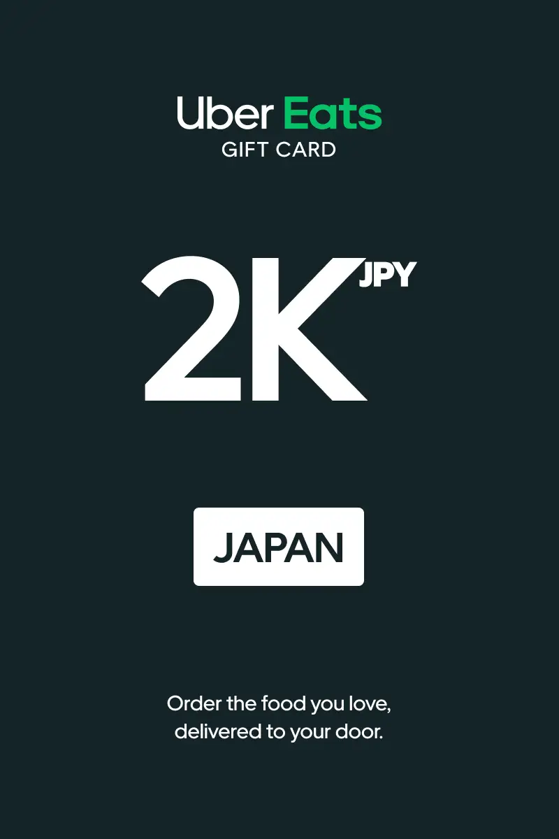 Uber Eats 2000 JPY Gift Card (Japan) - Digital key