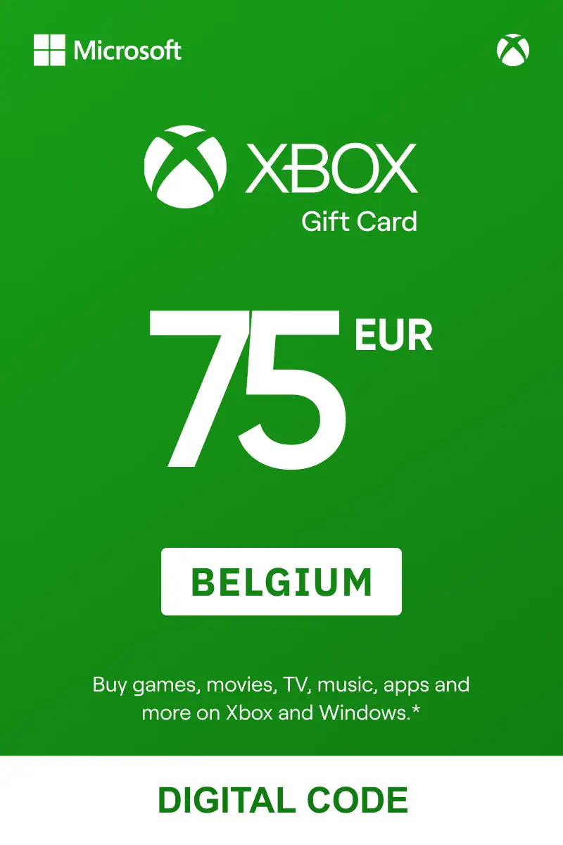 Xbox 75 EUR Gift Card (Belgium) - Digital Key