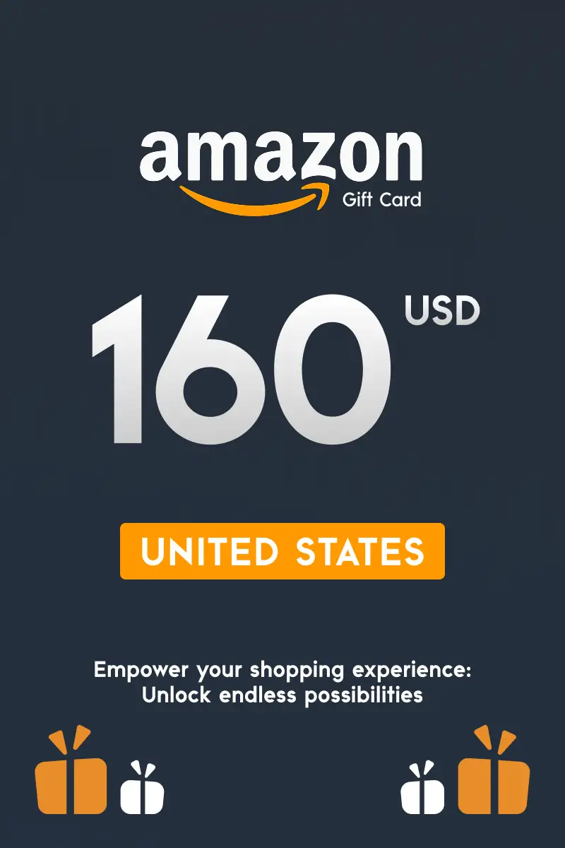 Amazon 160 USD Gift Card (United States) - Digital Key