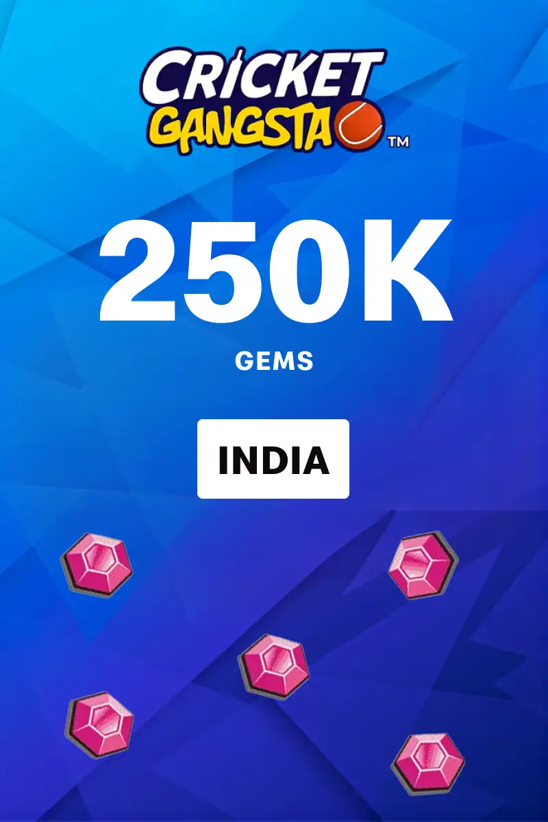 Cricket Gangsta Coin Pack 250000 + Gem Pack (India) - Digital Key