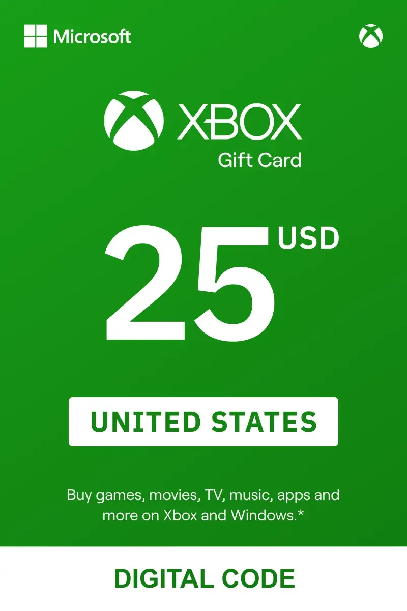 Xbox one 25 dollar shop gift card code