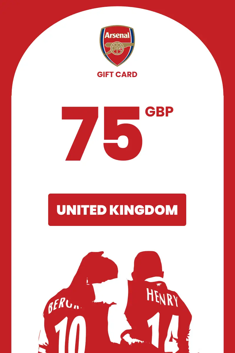 Arsenal 75 GBP Gift Card (United Kingdom) - Digital Key