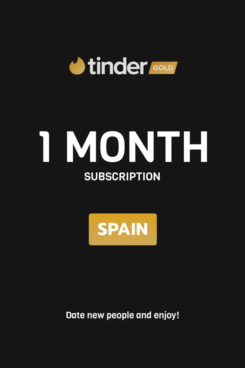 Tinder Gold 1 Month Subscription (Spain) - Digital Key