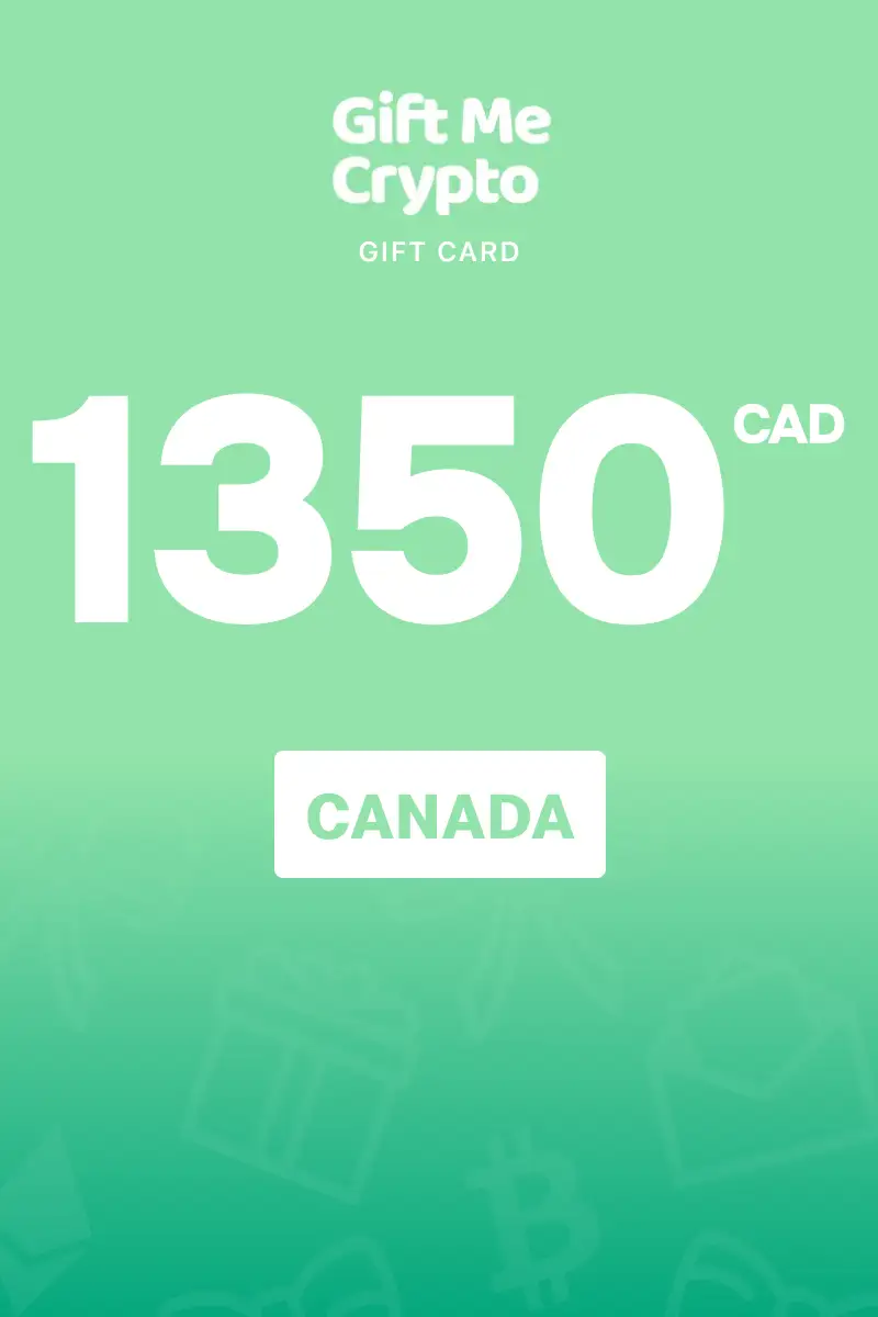 Gift Me Crypto 1350 CAD Gift Card (Canada) - Digital Key