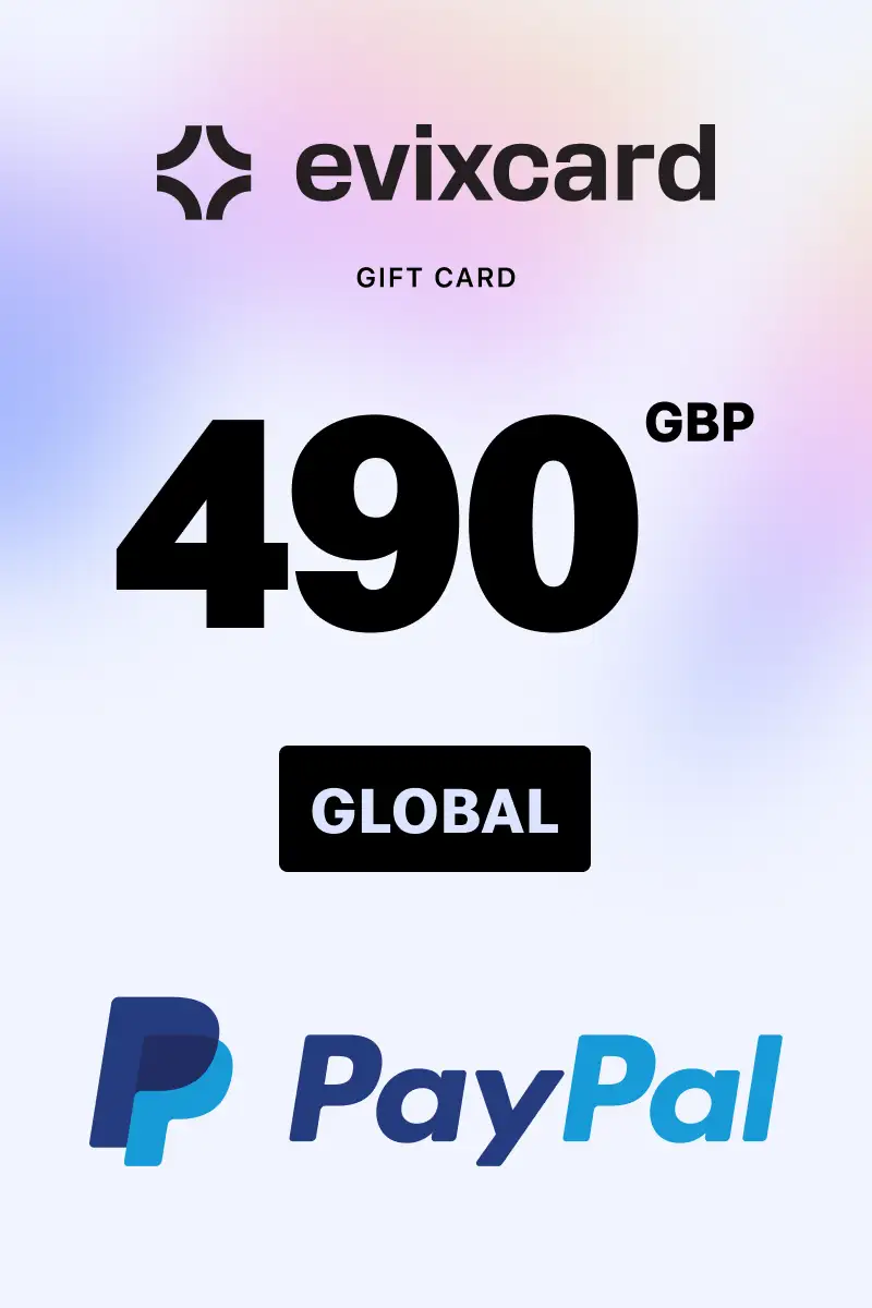 EvixCard PayPal 490 GBP Gift Card (Global) - Digital Key