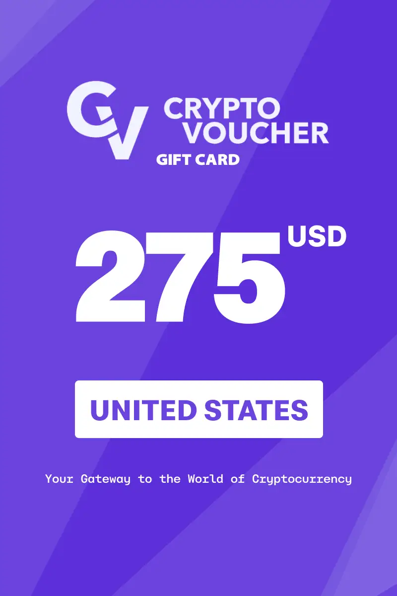 Crypto Voucher 275 USD Gift Card (United States) - Digital Key
