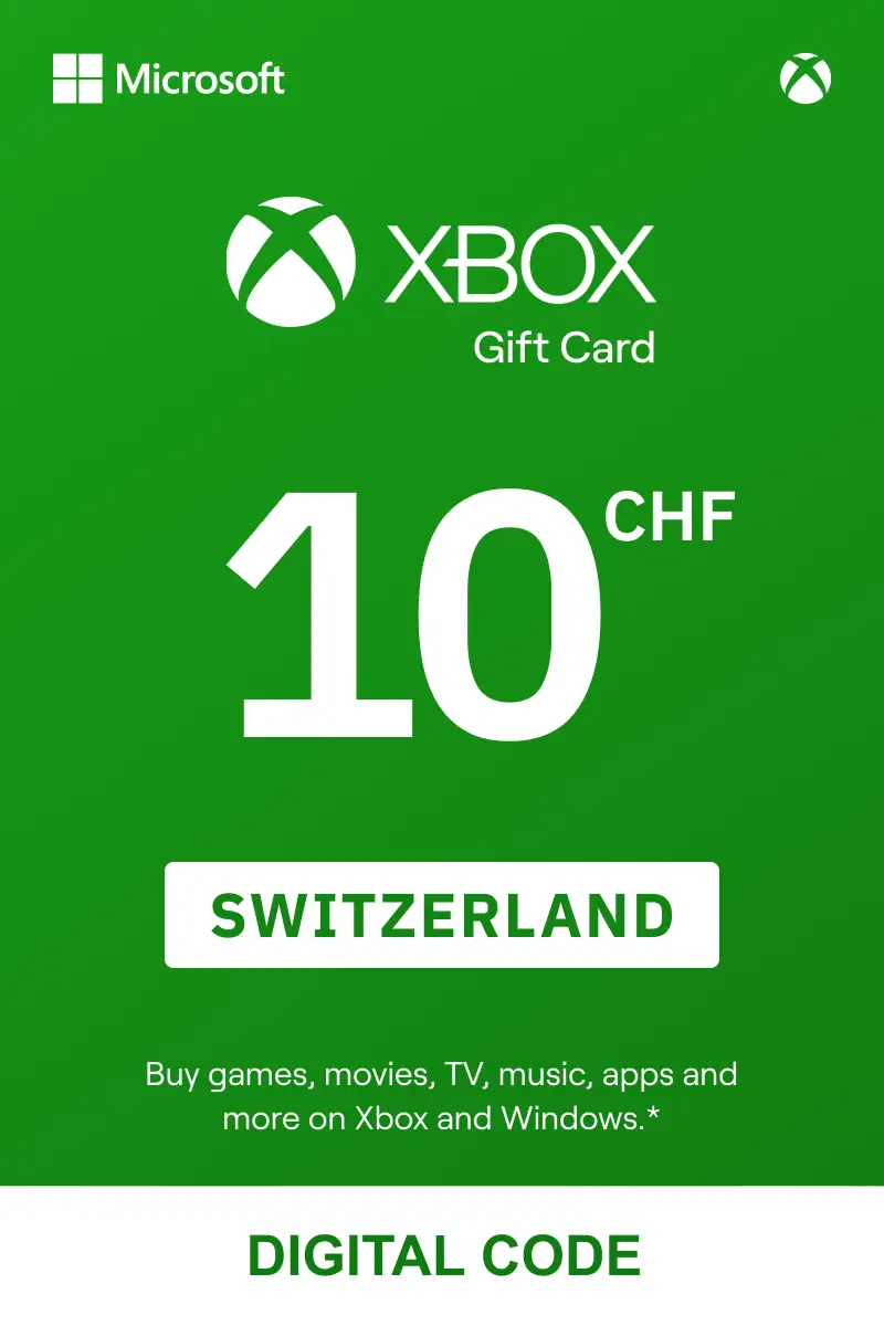 Xbox 10 CHF Gift Card (Switzerland) - Digital Key