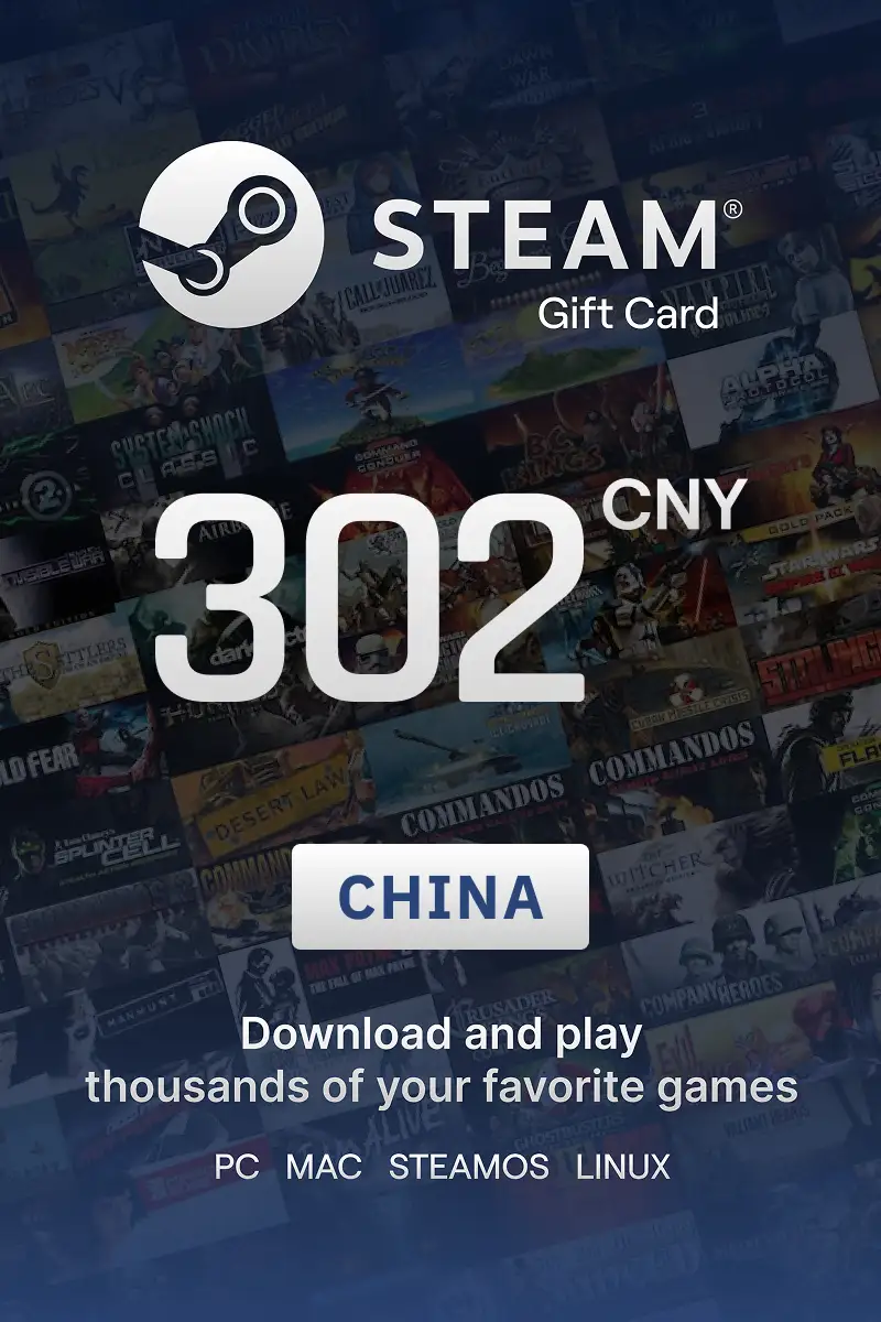 Steam Wallet 302 CNY Gift Card (China) - Digital Key