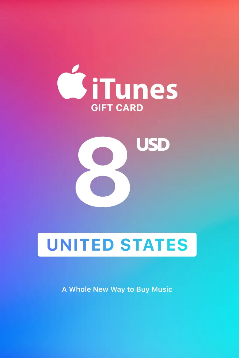 Apple iTunes 8 USD Gift Card (United States) - Digital Key