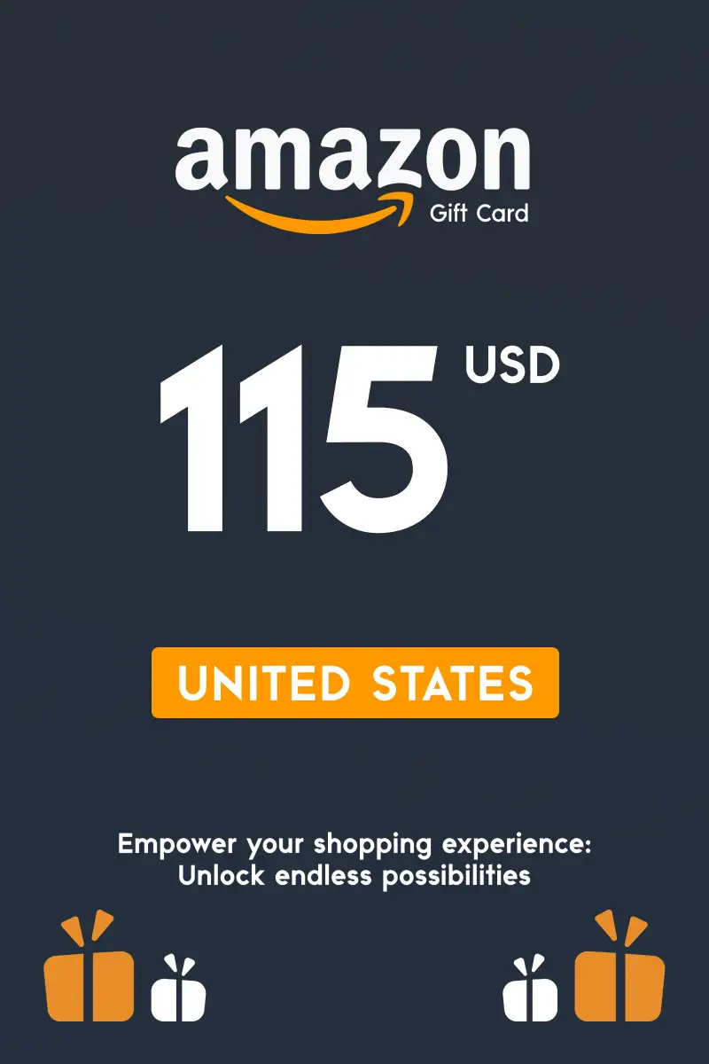 Amazon 115 USD Gift Card (United States) - Digital Key