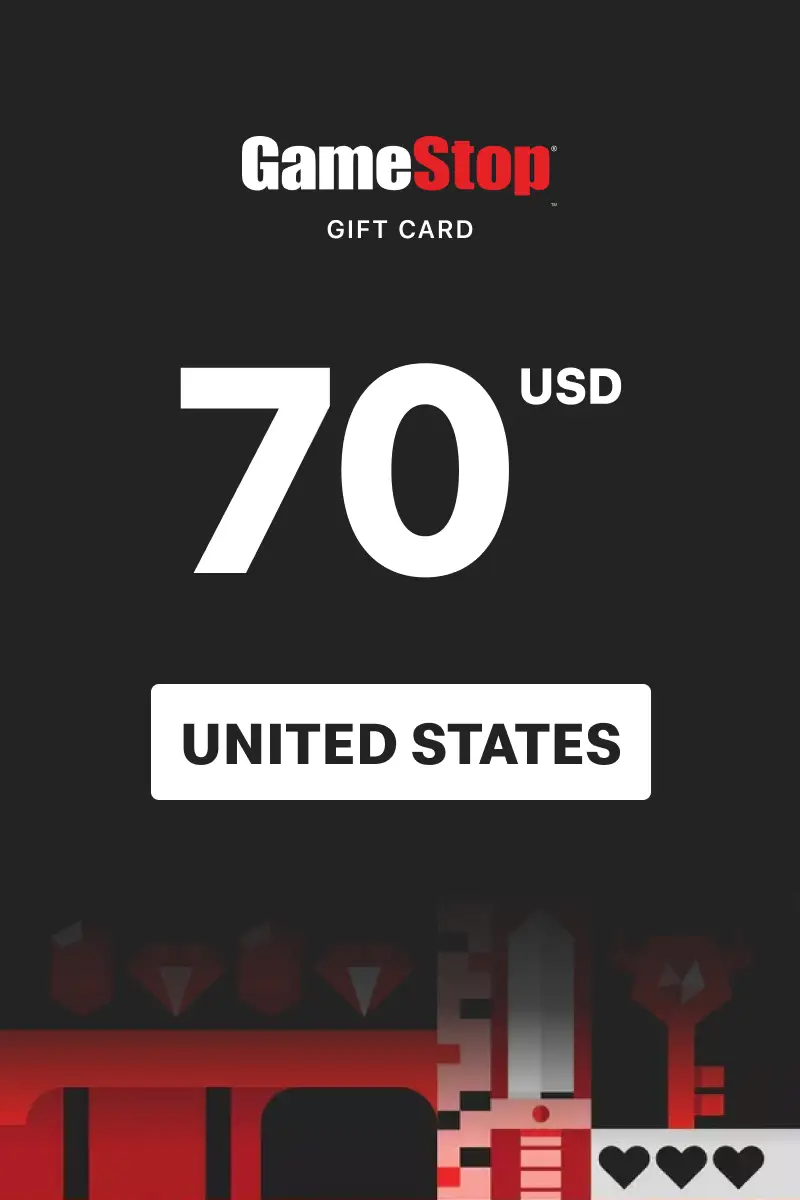 GameStop 70 USD Gift Card (United States) - Digital Key