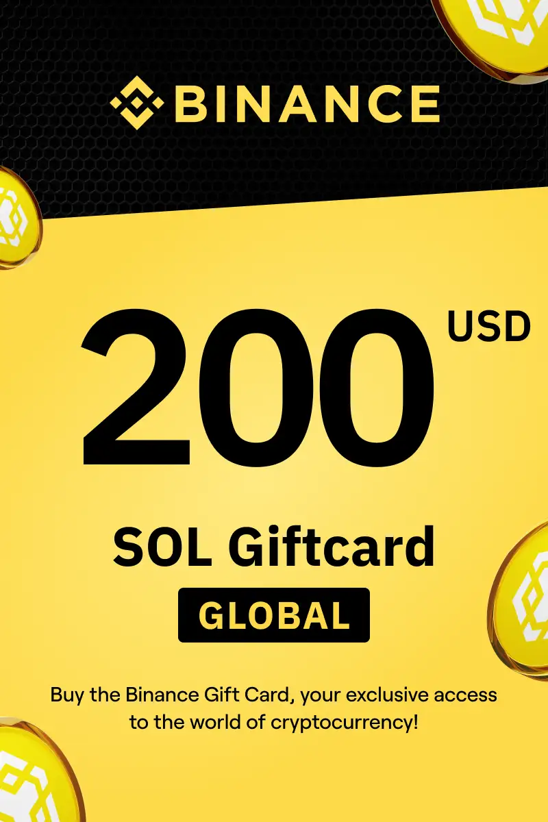 Binance (SOL) 200 USD Gift Card (Global) - Digital Key