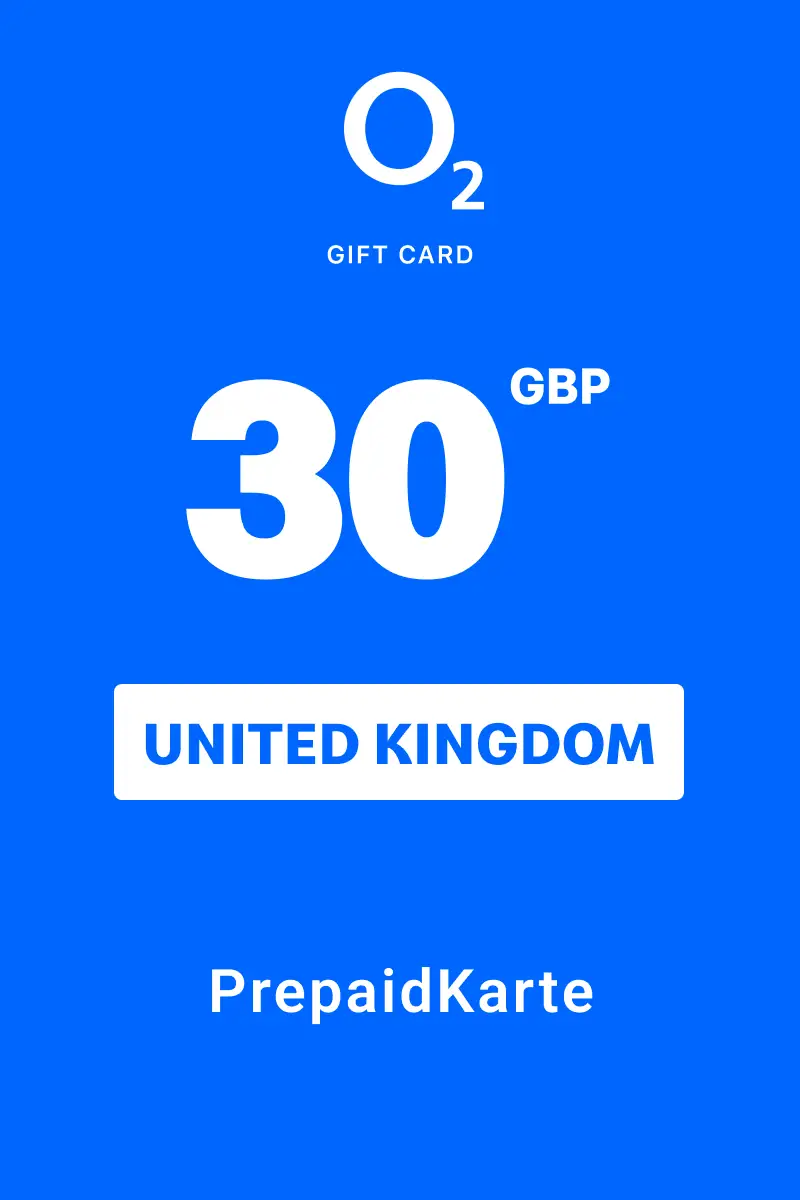 O2 E-voucher 30 GBP Gift Card (United Kingdom) - Digital Key