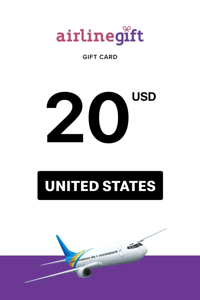 Airline Gift 20 USD Gift Card (United States) - Digital Key