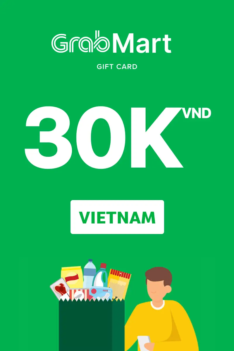 Grab Mart 30000 VND Gift Card (Vietnam) - Digital Key afbeelding 1