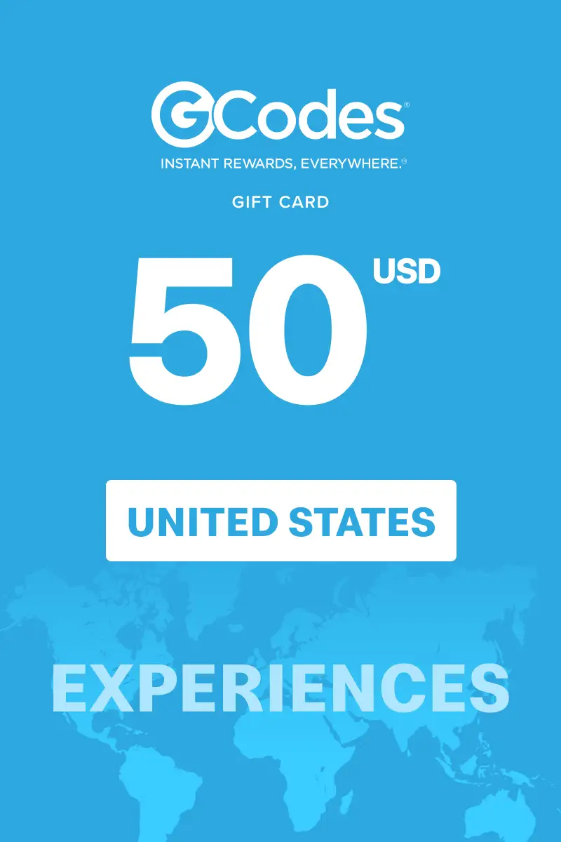 GCodes Global Experiences 50 USD Gift Card (United States) - Digital Key