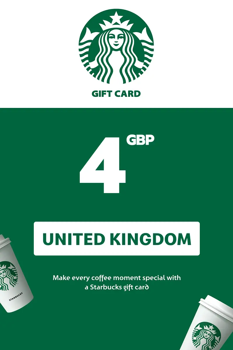 Starbucks 4 GBP Gift Card (United Kingdom) - Digital Key